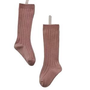 New XS Baby, cotton knee high socks pink 0-6 months